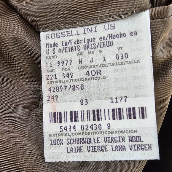 Hugo Boss 40R Beige HB 3-Button Sport Coat Blazer Jacket V694 - Picture 11 of 11